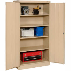 Tennsco Corp 1480-SND Tennsco Standard Storage Cabinet, Turn Handle, 36"Wx24"Dx72"H, Sand, Unassembled image.