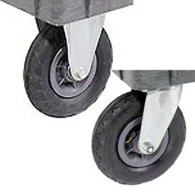 Global Industrial 498527 Global Industrial™ Replacement 8" Pneumatic Casters For Plastic Service Carts, 2 Swivel/2 Rigid image.
