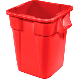 Rubbermaid Commercial Products FG352600RED 28 Gallon Square Rubbermaid Brute Waste Receptacles - Red 3526 image.