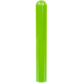 Justrite Safety Group 1732LM Eagle Ribbed Bollard Post Sleeve 4" Lime Green image.