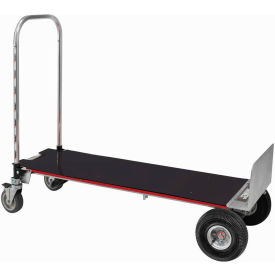 Magline Inc. XLSP Magliner® Gemini XL XLSP 2-in-1 Convertible Hand Truck with Deck - Pneumatic Wheels image.