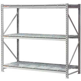 Global Industrial 504543 Global Industrial™ 3 Level, Extra HD Bulk Storage Rack, Wire Deck, Starter, 96"W x 18"D x 72"H image.