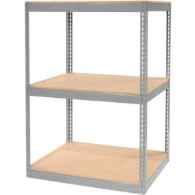Global Industrial 130146 Global Industrial™ Record Storage Rack Without Boxes 42"W x 30"D x 60"H - Gray image.