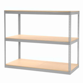 Global Industrial B2297897 Global Industrial™ Record Storage Rack Without Boxes 72"W x 30"D x 60"H - Gray image.