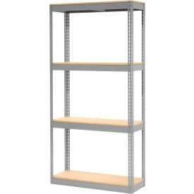 Global Industrial 130149 Global Industrial™ Record Storage Rack Without Boxes 42"W x 15"D x 84"H - Gray image.