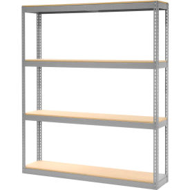 Global Industrial 130151 Global Industrial™ Record Storage Rack Without Boxes 72"W x 15"D x 84"H - Gray image.