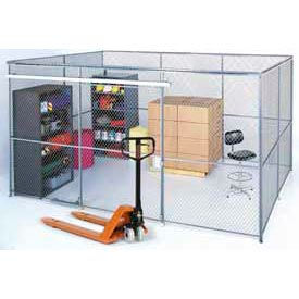 Global Industrial 603300 Global Industrial™ Wire Mesh Partition Security Room 10x10x8 without Roof - 4 Sides image.