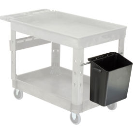 Global Industrial 241678 Global Industrial™ Waste Container w/Mount Bar, 14"L x 10"W x 19"H, Black image.