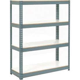 Global Industrial B2297938 Global Industrial 4 Shelf, Extra HD Boltless Shelving, Starter,36"W x 12"D x 60"H, Laminate Deck,USA image.