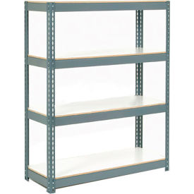 Global Industrial 236755GY Global Industrial 6 Shelf, Extra HD Boltless Shelving, Starter, 36"W x 12"D x 84"H, Laminate Deck image.