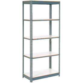 Global Industrial 236773GY Global Industrial 6 Shelf, Extra HD Boltless Shelving, Starter, 36"W x 12"D x 96"H, Laminate Deck image.