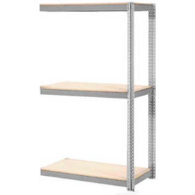 Global Industrial B2297239 Global Industrial 3 Shelf, Boltless Shelving, Add On, Solid Deck, 48"W x 24"D x 84"H, USA image.