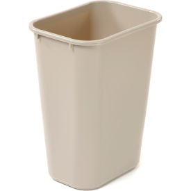 Rubbermaid Commercial Products FG295700BEIG 10 Gallon Rubbermaid Plastic Wastebasket - Beige image.