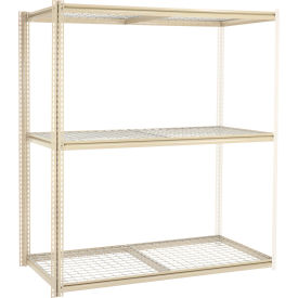 Global Industrial B2297891 Global Industrial 3 Shelf, High Cap Boltless Shelving, Add On, 72"W x 24"D x 96"H, Wire Deck, USA image.