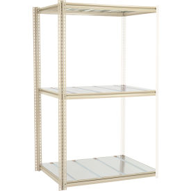 Global Industrial B2296721 Global Industrial 3 Shelf, High Cap Boltless Shelving, Steel Deck, Add On, 48"W x 24"D x 84"H, USA image.