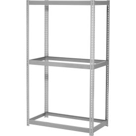 Global Industrial Expandable Starter Rack 36Wx12Dx84H, 3 Levels No Deck 1500lb Per Level, Gray