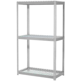 Global Industrial 785614GY Global Industrial 3 Shelf, Boltless Shelving, Starter, 48"W x 24"D x 84"H, Wire Deck image.