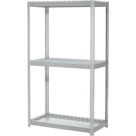 Global Industrial 785616GY Global Industrial 3 Shelf, Boltless Shelving, Starter, 60"W x 36"D x 84"H, Wire Deck image.