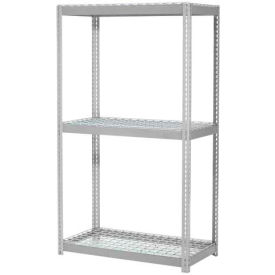 Global Industrial 785617GY Global Industrial 3 Shelf, Boltless Shelving, Starter, 60"W x 48"D x 84"H, Wire Deck image.