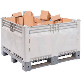 Decade Products Llc 14000000-104 Decade KitBin Solid 14K100 Quick Assembly Container Solid Wall 48"Lx40"Wx28"H 1320 lb Capacity Gray  image.