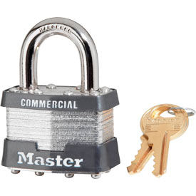 Master Lock Company 1KA-2496 Master Lock® No. 1KA Keyed Padlock - 15/16" Shackle - Keyed Alike image.