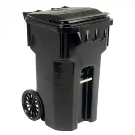 Global Industrial 237279BK Global Industrial™ Mobile Trash Container, 65 Gallon Black  image.