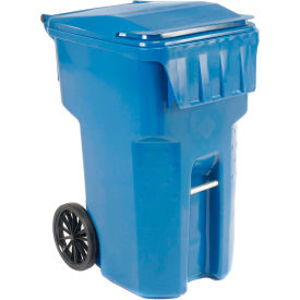 Global Industrial 237281BL Global Industrial™ Mobile Trash Container, 95 Gallon Blue  image.