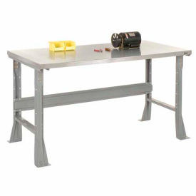 Global Industrial Flared Leg Workbench w/ Stainless Steel Square Edge Top, 60 Global Industrial Flared Leg Workbench w/ Stainless Steel Square Edge Top, 60