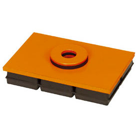 Mason Industries MBSW6X4 Mason Industries MBSW6X4 Super W Pad - Neoprene And Steel Pad With Steel Top 6" X 4" X 1" image.