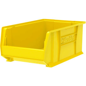 Akro-Mils 30281YELLO Akro-Mils® Super-Size AkroBin® Plastic Stacking Bin, 12-3/8"W x 20"D x 8"H, Yellow image.