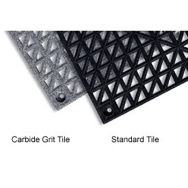 Durable Corp. 807S1212BK Durable Corporation Cushion Tile Modular Drainage Carbide Grit Tile 1 X 1 Black 36/Case image.