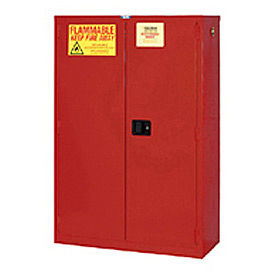 Global Industrial 237701 Global Industrial™ Paint & Ink Storage Cabinet, Self Close DBL Door 72 Gallon, 43"Wx18"Dx65"H image.