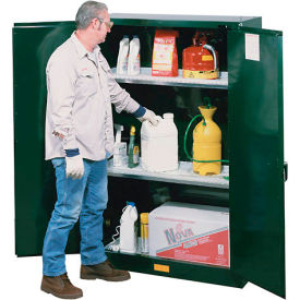 Justrite Safety Group 896004 Pesticide Cabinet Manual Double Door 60 Gallon image.