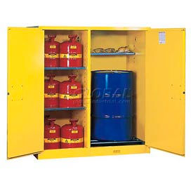 Drum Cabinet 115 Gal. Capacity Vertical Self Close Flammable W/ Drum Rollers view 2
