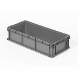 Lewis Bins NXO3215-7GRAY ORBIS Stakpak NXO3215-7GRAY Plastic Long Stacking Container 32 x 15 x 7-1/2 Gray image.