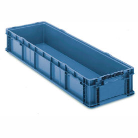 Lewis Bins NXO4815-7BLUE ORBIS Stakpak NXO4815-7 Plastic Long Stacking Container 48 x 15 x 7-1/2 Blue image.