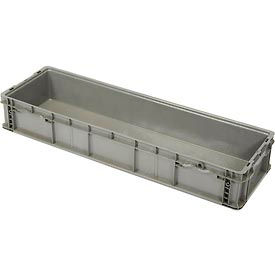 Lewis Bins NXO4815-7GRAY ORBIS Stakpak NXO4815-7GRAY Plastic Long Stacking Container 48 x 15 x 7-1/2 Gray image.