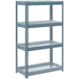 Global Industrial B2297199 Global Industrial 4 Shelf, Extra HD Boltless Shelving, Starter, 36"W x 18"D x 72"H, Wire Deck, USA image.