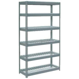 Global Industrial 255725 Global Industrial 6 Shelf, Extra HD Boltless Shelving, Starter, 48"W x 12"D x 72"H, Wire Deck image.