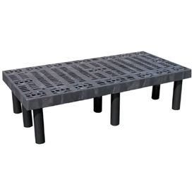 Spc Industrial Structural Plastics Corp. D4824 Plastic Dunnage Rack with Vented Top 48"W x 24"D x 12"H image.