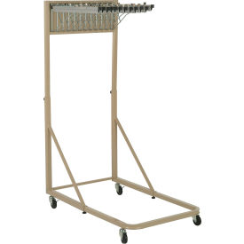 Global Industrial 240169 Interion® Blue Print Pivot Mobile Rack With 12 Pivot Hangers image.