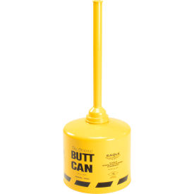 JUSTRITE SAFETY GROUP 1200YELLOW  Galvanized Steel Butt Can 5 Gallon Yellow image.