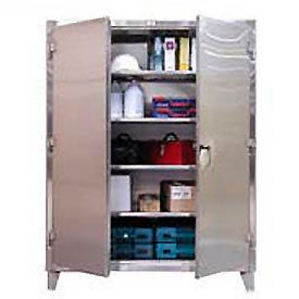 Strong Hold Heavy Duty Storage Cabinet 46-244SS - Stainless Steel 48 x 24 x 78