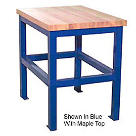 Built Rite Br SS12B94-BL Built-Rite Standard Shop Stand, Maple Butcher Block Square Edge, 18"W x 24"D x 30"H, Blue image.