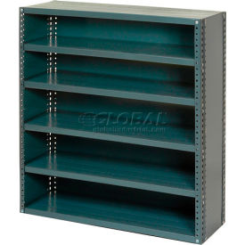 Global Industrial 239606 Global Industrial™ 11 Shelf, Closed Steel Shelving Unit, 36"W x 12"D x 73"H, Gray image.