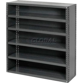 Global Industrial 239607 Global Industrial™ 10 Shelf, Closed Steel Shelving Unit, 36"W x 18"D x 73"H, Gray image.