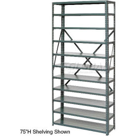 Global Industrial 239619 Global Industrial™ 6 Shelf, Open Steel Shelving Unit 36"W x 18"D x 39"H, Gray image.
