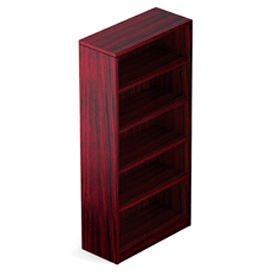 Global Industries Otg SL71BC-AML Offices To Go™ 4 Shelf Bookcase in Mahogany - Executive Modular Furniture image.
