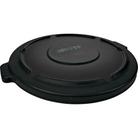 Rubbermaid Commercial Products FG264560BLA  Brute® Flat Lid For 44 Gallon Round Trash Container, Black - RCP264560BLA image.