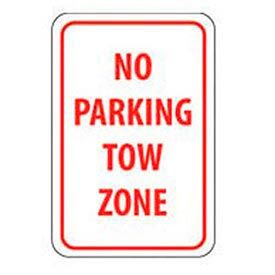 National Marker Company TM38H Aluminum Sign -  No Parking Tow Zone - .063" Thick, TM38H image.